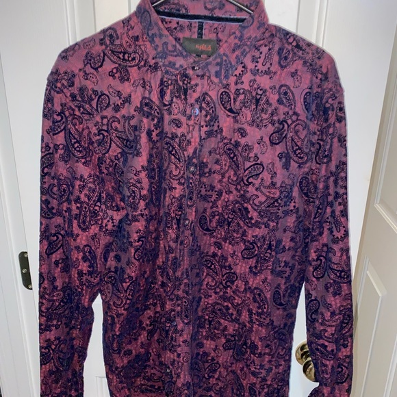 Eight X Premium by Buckle burgundy slim fit long sleeve button down shirt - Picture 4 of 12